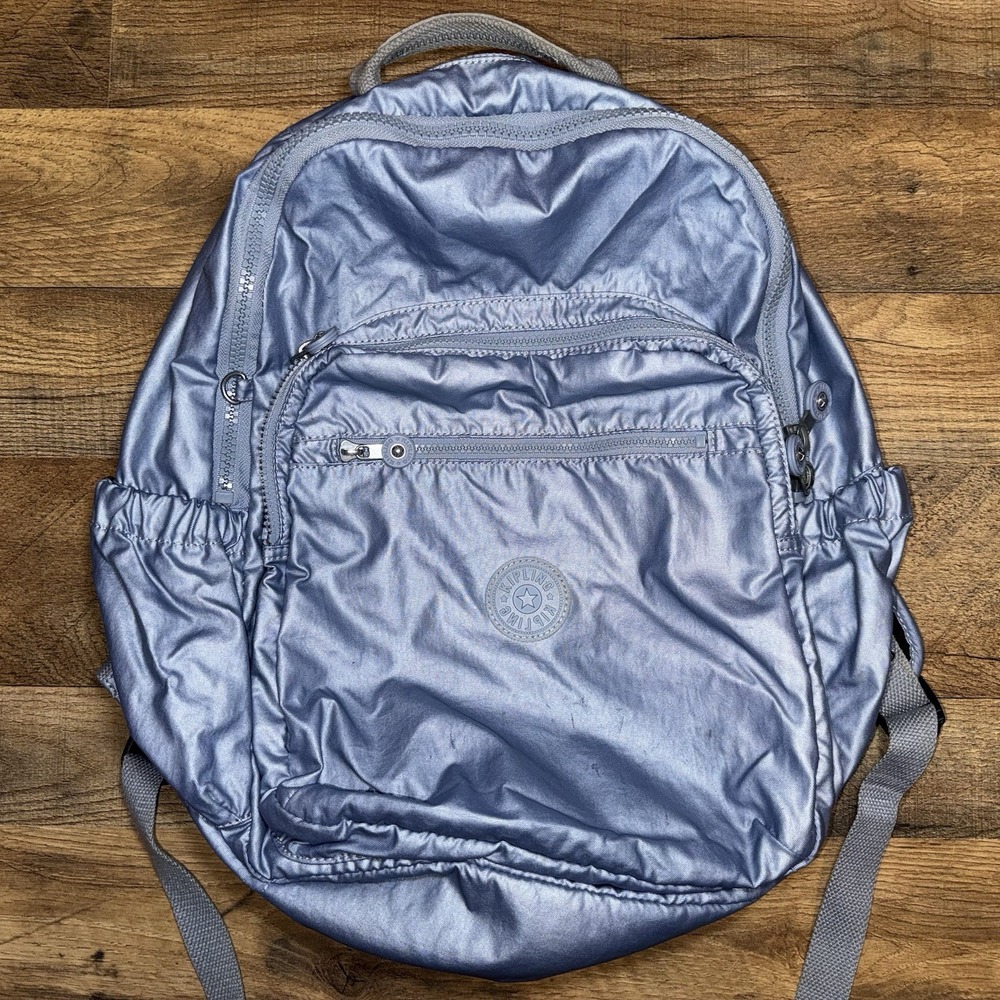 Kipling Seoul Extra Large 17" Laptop XL Backpack Metallic Blue